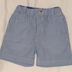 J. Bailey Blue Striped Seersucker Boys Shorts 3T